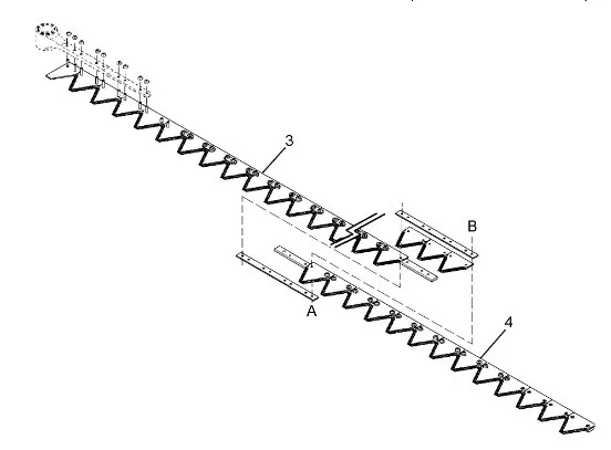 87725593 - секция блока подрезающих ножей