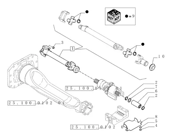 47135384 - Муфта зубч. 12Т соед. валов привода моста передн. T7/Pm., T6090